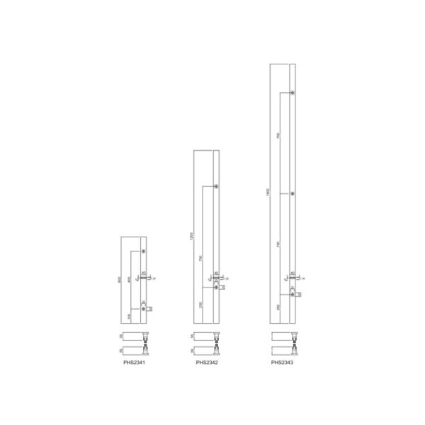 40X10 T shape Pull handle - PHS2340