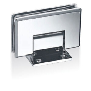 Wall to glass slim plate hinge - Bevelled corner