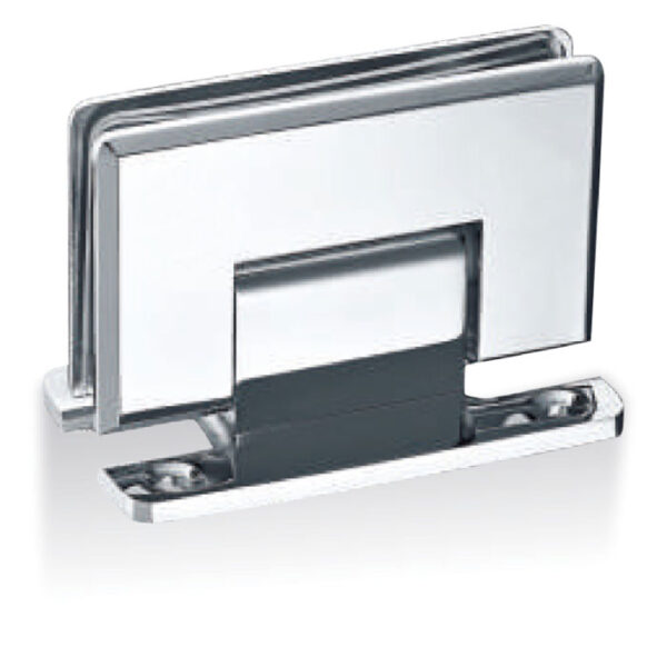 Wall to glass slim plate hinge - Bevelled corner