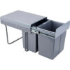 Bottom mounted waste bin