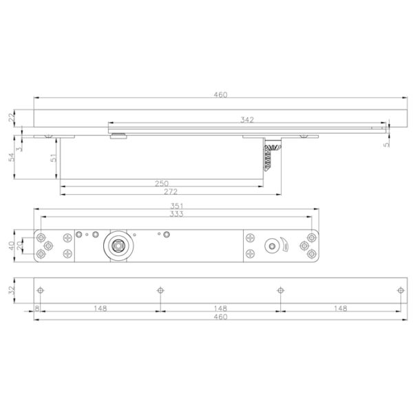 DC3036BC - CAM Door closer