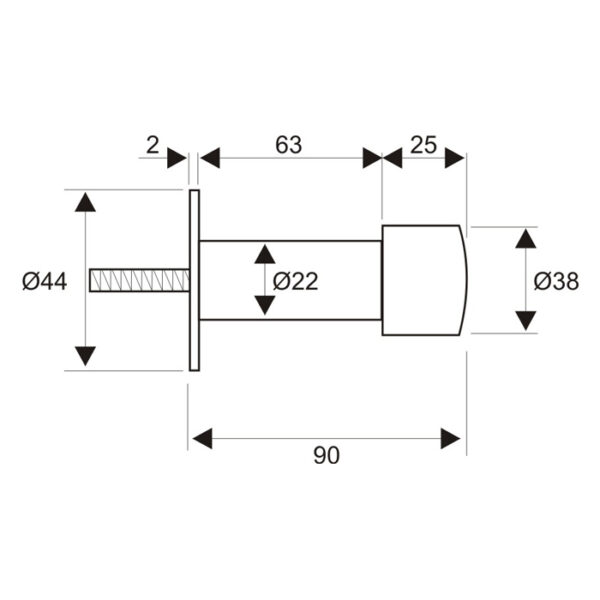 Wall mounted Door stopper