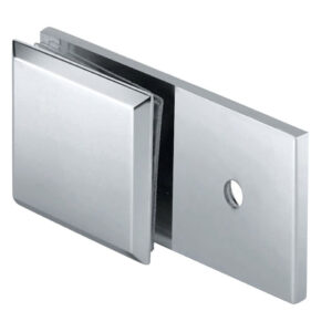 Wall to Glass Bracket 180° with Plate - Bevelled Corner