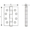 Two Ball Bearing SS Hinges