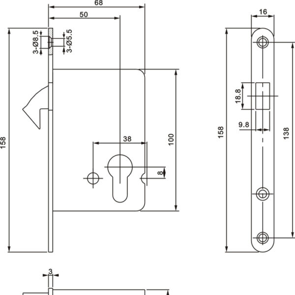 Sliding Door Hook Lock