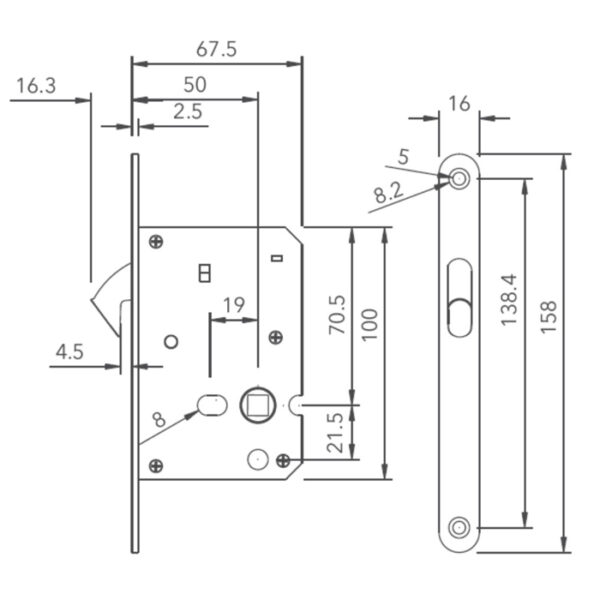 Sliding Lock for Bathroom Doors