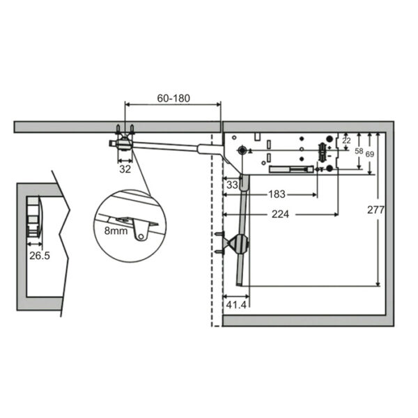 Sleek Manual Top Stay