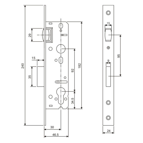 Narrow Stile Locks