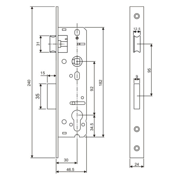 Narrow Stile Locks