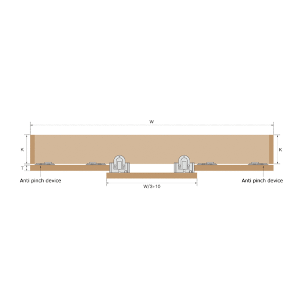 WS509 : Vor front wardrobe sliding for 50kgs