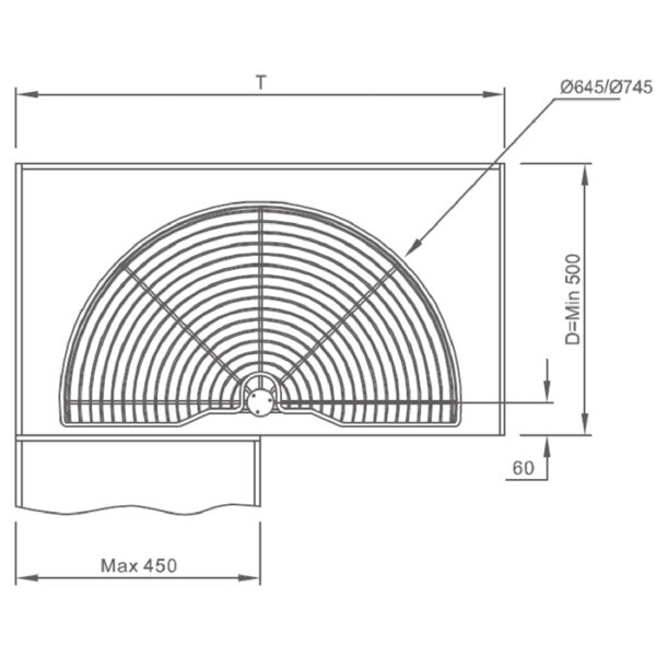 Revolving corner unit