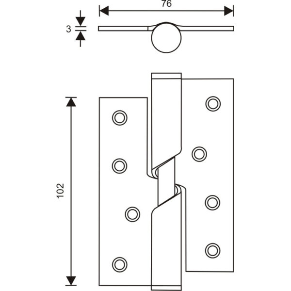 Rising and falling hinge