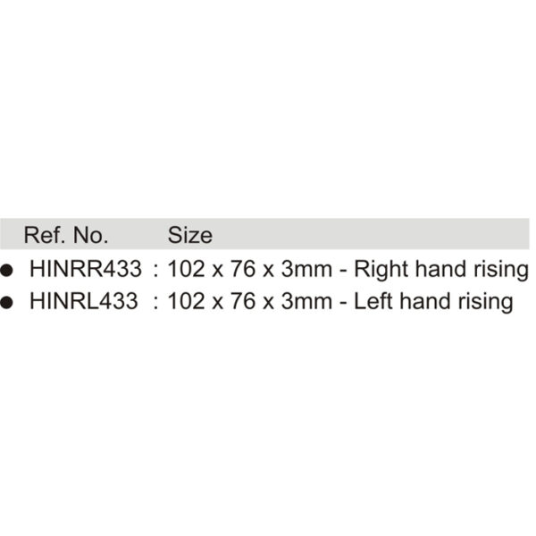 Rising and falling hinge