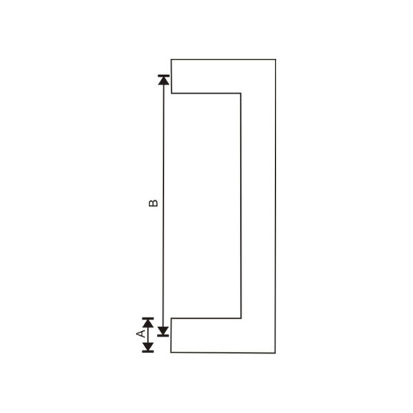 Square Mitred Pull handle - PHS700