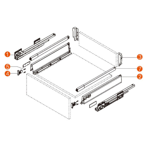 Smart single gallery drawer