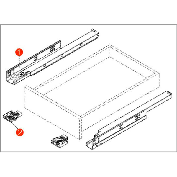 CSR Runner series - Undermount slide with 3D adjustment