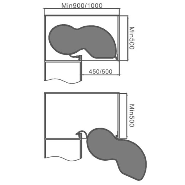 S tray wire tray - Corner unit