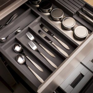 Wooden cutlery divider