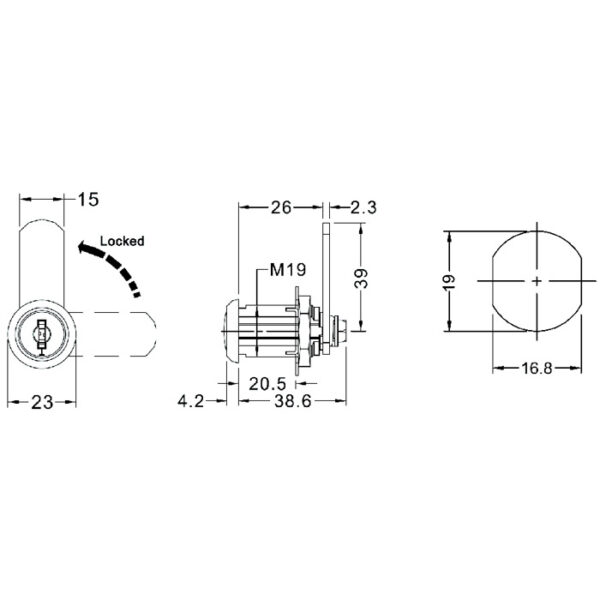 Cam Lock 90 Degree